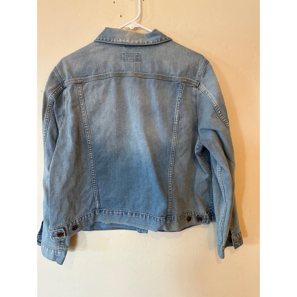Lucky Brand Handcrafted 1990 Denim Trucker Jacket Light Wash Blue Mens Medium - Picture 12 of 14